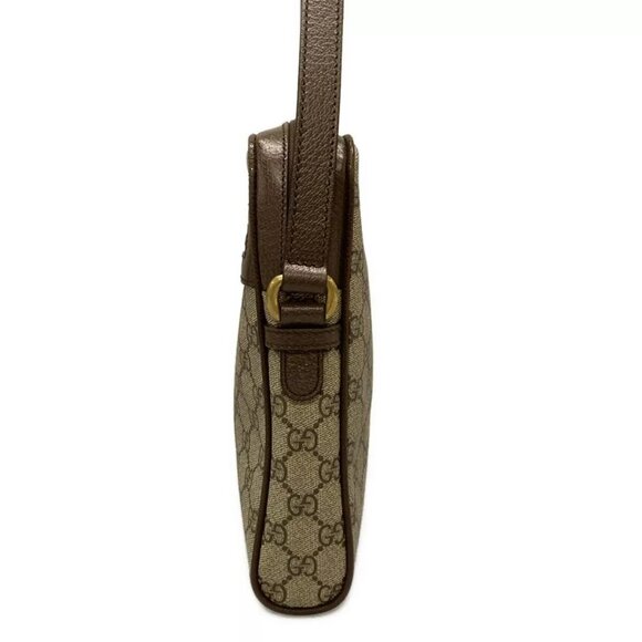 100% Auth GUCCI Ophidia GG Small Messenger Bag 547926 Gray Beige DarkBrownMulti - Picture 4 of 14
